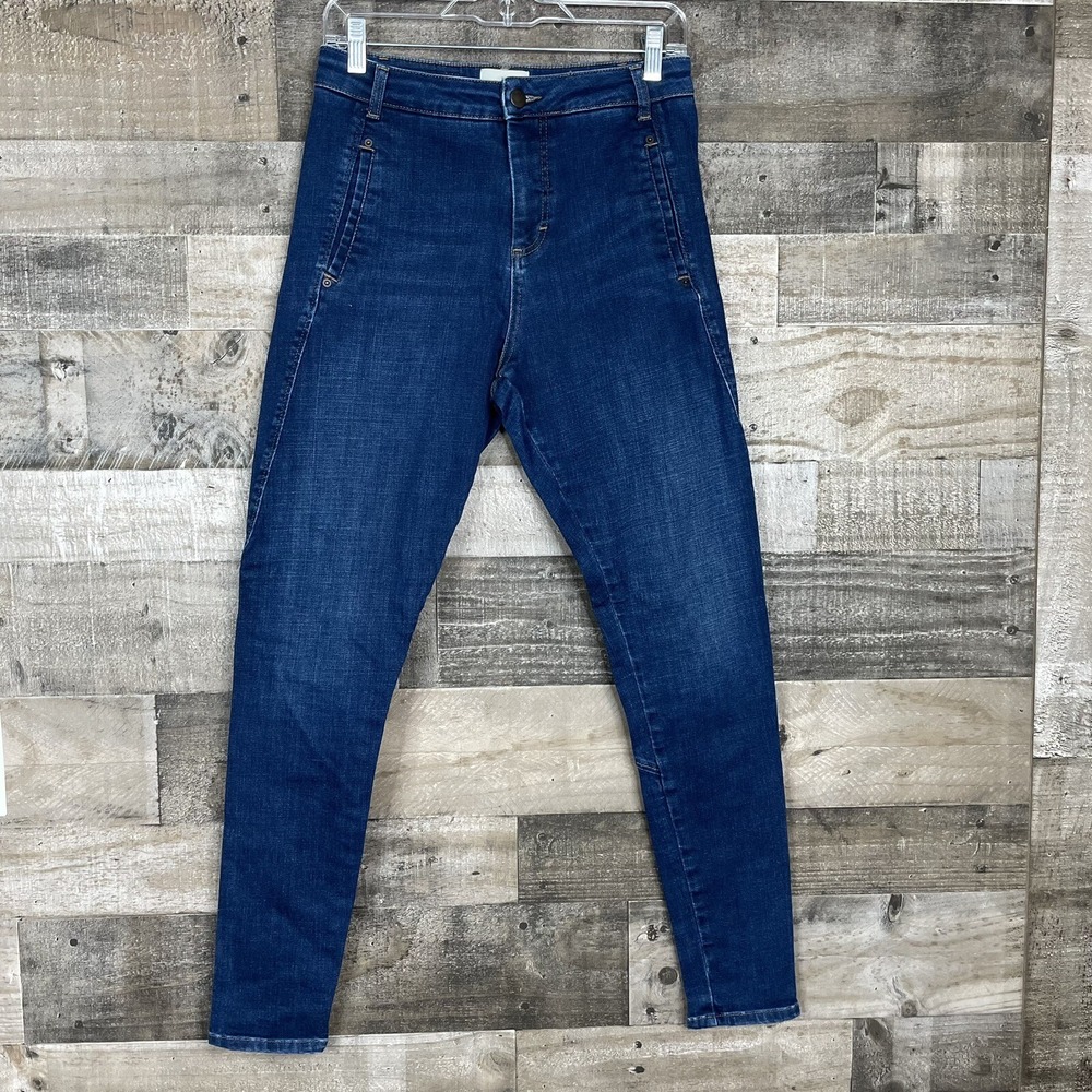 Five Units Jolie Jeans Womens Size‎ 28 Dark Blue Skinny Denim Stretch Distressed